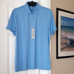 Women's Polo Shirt Short Sleeve Light Blue Size Xtra Large NEW